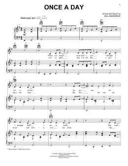 page one of Once A Day (Piano, Vocal & Guitar Chords (Right-Hand Melody))