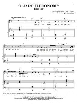 page one of Old Deuteronomy (from Cats) (Piano & Vocal)