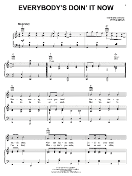 page one of Everybody's Doin' It Now (Piano, Vocal & Guitar Chords (Right-Hand Melody))
