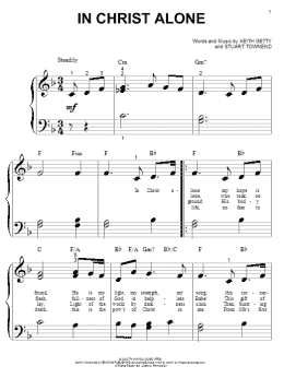 page one of In Christ Alone (Big Note Piano)