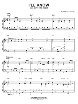 page one of I'll Know [Jazz version] (arr. Brent Edstrom) (Piano Solo)