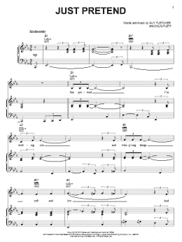page one of Just Pretend (Piano, Vocal & Guitar Chords (Right-Hand Melody))