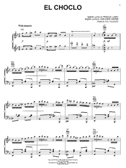 page one of El Choclo (Piano, Vocal & Guitar Chords (Right-Hand Melody))