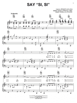 page one of Say "Si, Si" (Piano, Vocal & Guitar Chords (Right-Hand Melody))