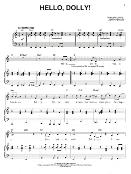 page one of Hello, Dolly! (Piano & Vocal)