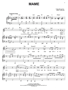 page one of Mame (Piano & Vocal)