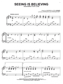 page one of Seeing Is Believing (from Aspects of Love) (Piano Solo)