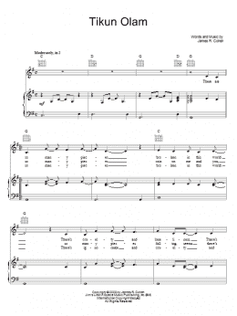 page one of Tikun Olam (Piano, Vocal & Guitar Chords (Right-Hand Melody))