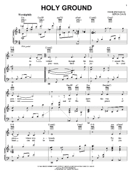 page one of Holy Ground (Piano, Vocal & Guitar Chords (Right-Hand Melody))