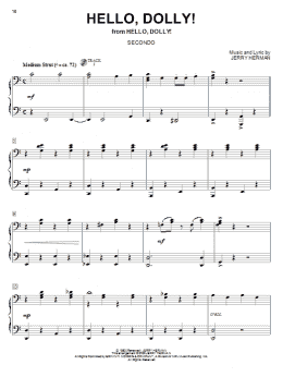page one of Hello, Dolly! (Piano Duet)