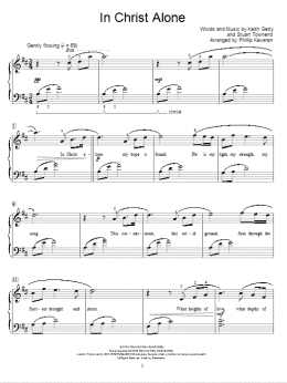 page one of In Christ Alone (arr. Phillip Keveren) (Educational Piano)