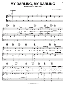 page one of My Darling, My Darling (Piano, Vocal & Guitar Chords (Right-Hand Melody))
