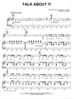 page one of Talk About It (Piano, Vocal & Guitar Chords (Right-Hand Melody))