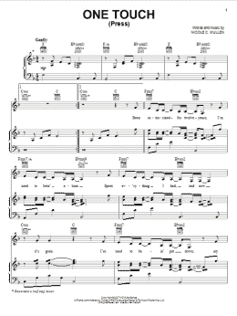 page one of One Touch (Press) (Piano, Vocal & Guitar Chords (Right-Hand Melody))
