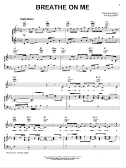 page one of Breathe On Me (with Natalie Grant) (Piano, Vocal & Guitar Chords (Right-Hand Melody))