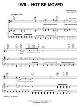 page one of I Will Not Be Moved (Piano, Vocal & Guitar Chords (Right-Hand Melody))