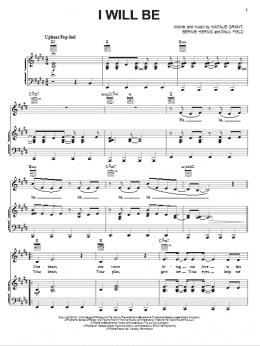 page one of I Will Be (Piano, Vocal & Guitar Chords (Right-Hand Melody))