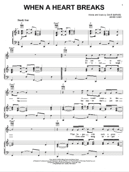 page one of When A Heart Breaks (Piano, Vocal & Guitar Chords (Right-Hand Melody))