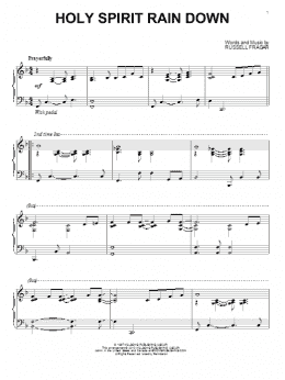 page one of Holy Spirit Rain Down (Piano Solo)