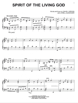 page one of Spirit Of The Living God (Piano Solo)