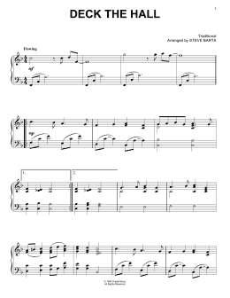 page one of Deck The Hall (Piano Solo)