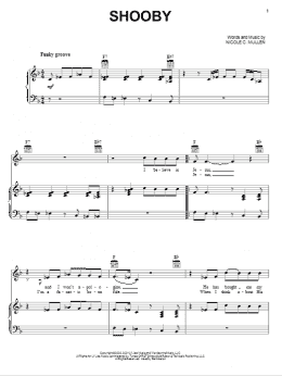 page one of Shooby (Piano, Vocal & Guitar Chords (Right-Hand Melody))