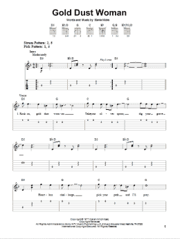page one of Gold Dust Woman (Easy Guitar Tab)