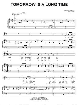 page one of Tomorrow Is A Long Time (Piano, Vocal & Guitar Chords (Right-Hand Melody))