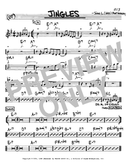 page one of Jingles (Real Book – Melody & Chords – C Instruments)