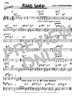 page one of Road Song (Real Book – Melody & Chords – C Instruments)