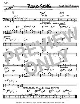 page one of Road Song (Real Book – Melody & Chords – Bass Clef Instruments)