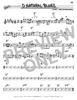 page one of D Natural Blues (Real Book – Melody & Chords – Eb Instruments)