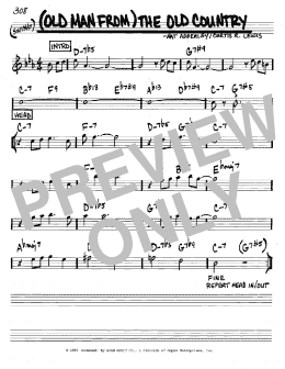 page one of (Old Man From) The Old Country (Real Book – Melody & Chords – C Instruments)