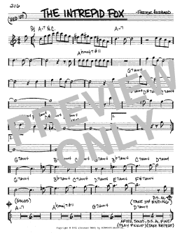 page one of The Intrepid Fox (Real Book – Melody & Chords – Eb Instruments)