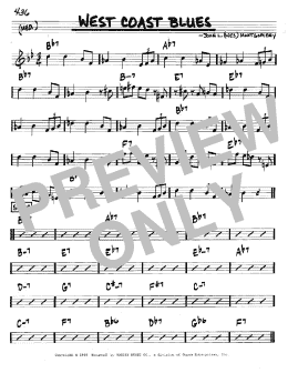 page one of West Coast Blues (Real Book – Melody & Chords – C Instruments)