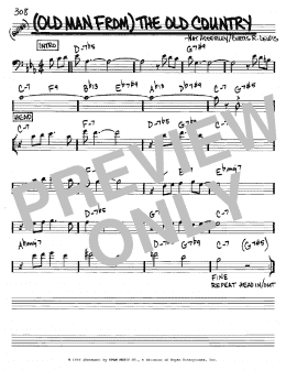 page one of (Old Man From) The Old Country (Real Book – Melody & Chords – Bass Clef Instruments)