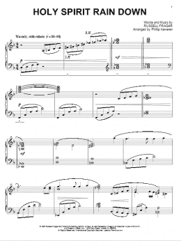 page one of Holy Spirit Rain Down [Jazz version] (arr. Phillip Keveren) (Piano Solo)