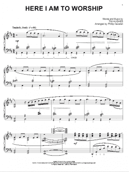 page one of Here I Am To Worship [Jazz version] (arr. Phillip Keveren) (Piano Solo)