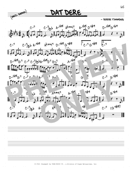 page one of Dat Dere (Real Book – Melody & Chords – C Instruments)
