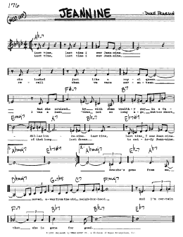 page one of Jeannine (Real Book – Melody, Lyrics & Chords)