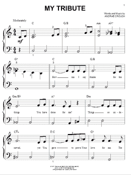 page one of My Tribute (Big Note Piano)
