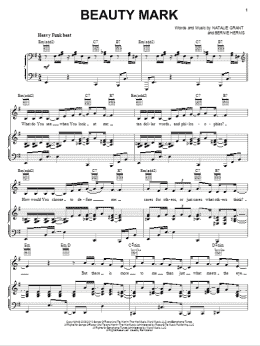 page one of Beauty Mark (Piano, Vocal & Guitar Chords (Right-Hand Melody))