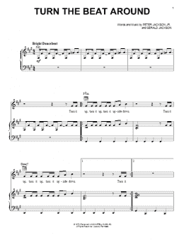 page one of Turn The Beat Around (Piano, Vocal & Guitar Chords (Right-Hand Melody))
