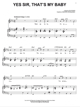 page one of Yes Sir, That's My Baby (Piano & Vocal)