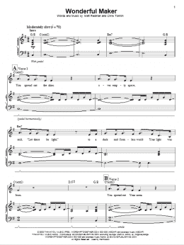 page one of Wonderful Maker (Piano & Vocal)