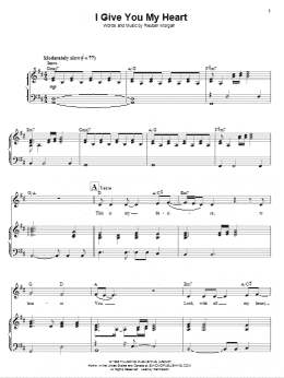 page one of I Give You My Heart (Piano & Vocal)