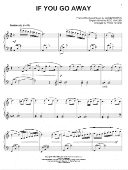 page one of If You Go Away (arr. Phillip Keveren) (Piano Solo)