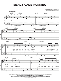 page one of Mercy Came Running (Easy Piano)
