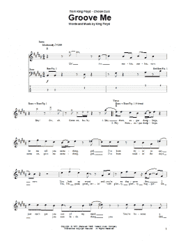 page one of Groove Me (Bass Guitar Tab)