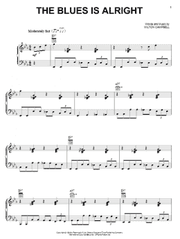 page one of The Blues Is Alright (Piano, Vocal & Guitar Chords (Right-Hand Melody))
